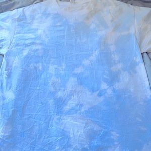 Light-Blue/White Tie Dye shirt (Medium, Custom)